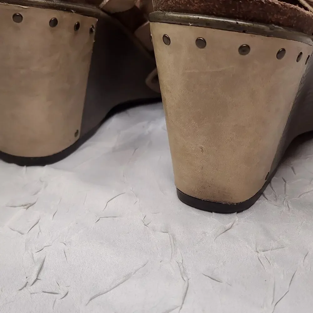 Dansko Womens Frida Wedge Platform Sandals Size 10.5-11 US 41 Heel Ankle Strap - Picture 6 of 9